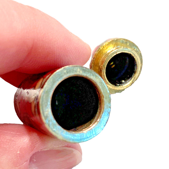 Vintage Cloisonné Enamel on Brass Pendant Cylinder Screw Top Red & Black Floral - Picture 9 of 10